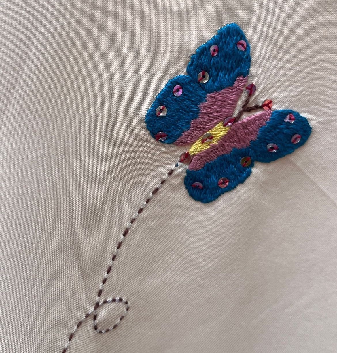 Hand Embroidered Skirt and Shirt Sets: Chic Skin Color Design with Mirror Work - Image 5