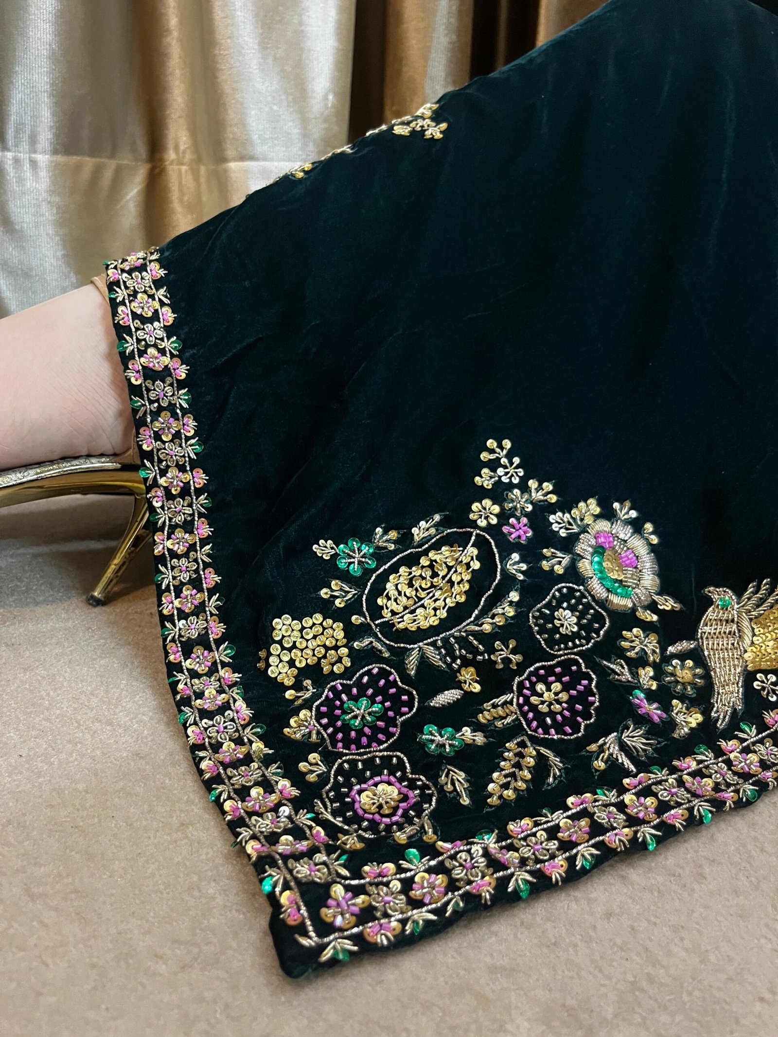 Velvet Luxury Pret: The Ultimate Embellished Shirt - Image 2